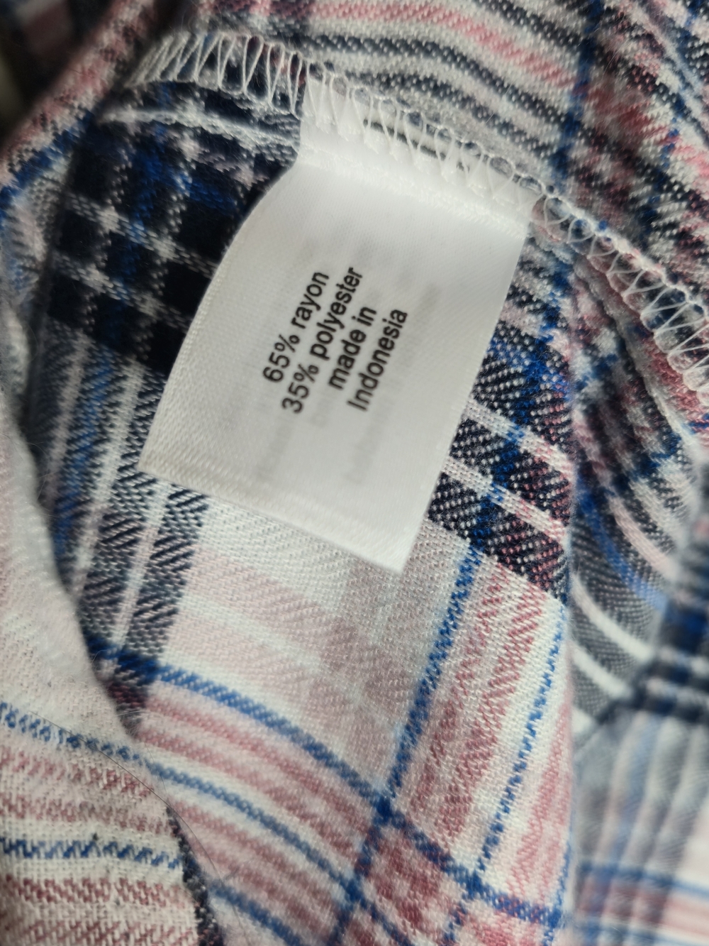 Lane Bryant Plaid Shirt Dress Size 20 Pink Blue Midi Button Front Tie Waist Plus - Picture 8 of 9